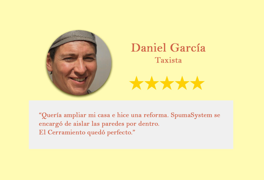 Se puede leer un comentario de una persona que está muy satisfecha con los servicios de SpumaSystem. se trata de Daniel García
