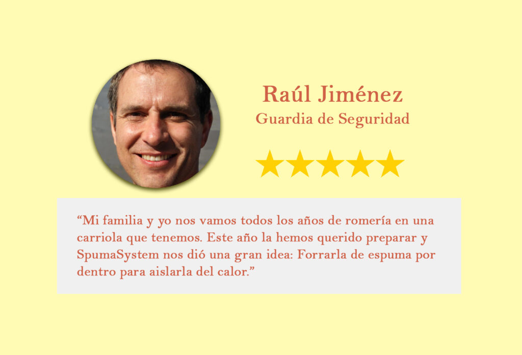 Se puede leer un comentario de una persona que está muy satisfecha con los servicios de SpumaSystem. se trata de Raúl Jiménez