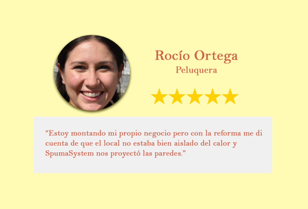 Se puede leer un comentario de una persona que está muy satisfecha con los servicios de SpumaSystem. se trata de Rocío Ortega